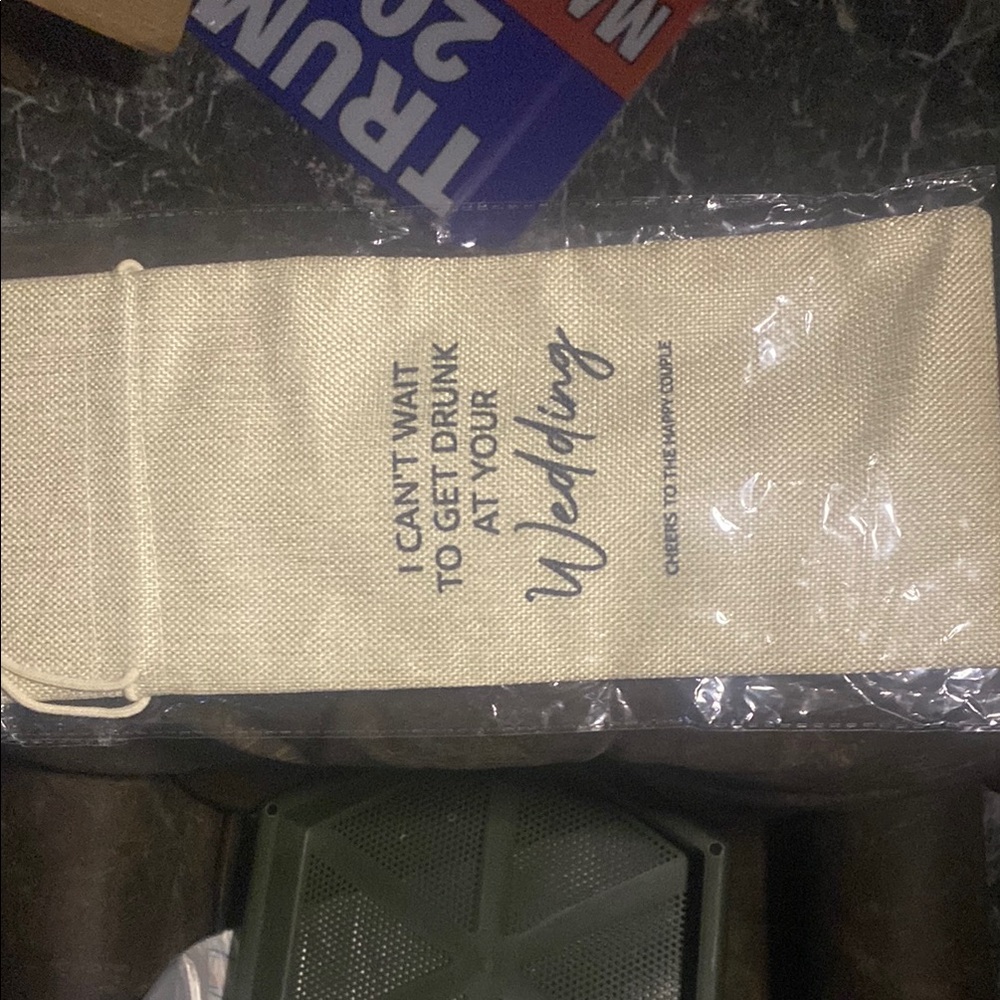 Cream Wedding Wine Bag